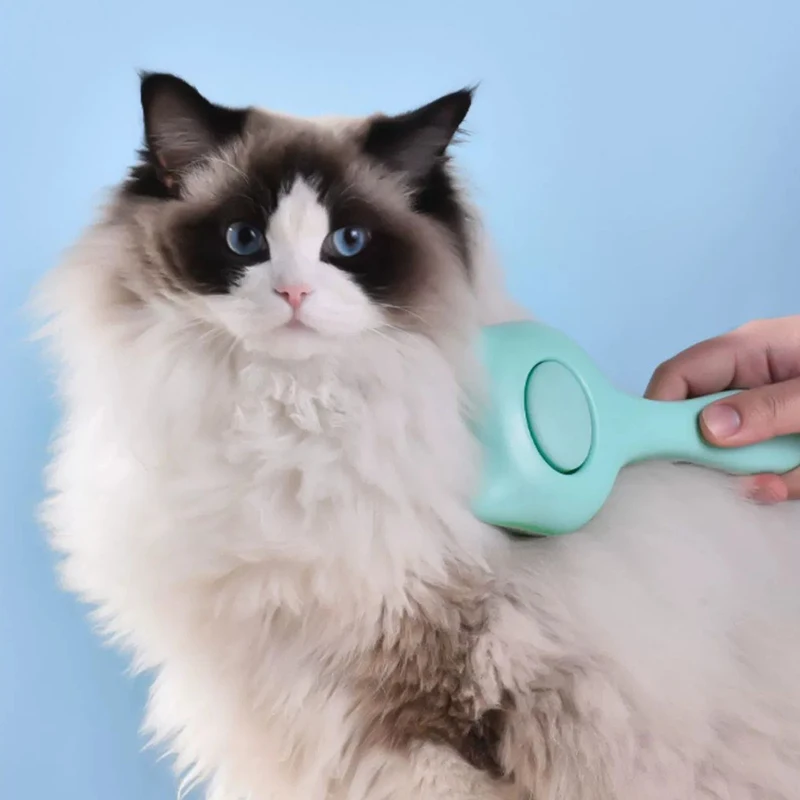 Peine de masaje para gatos y perros, peine mágico Universal para quitar el pelo, cepillo de aguja, suministros de limpieza para mascotas, rascador - imagen 5