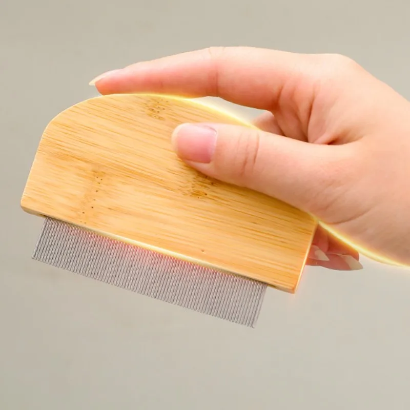 Peine para perros, cepillo de madera para perros, removedor de pelo para mascotas, cuidado de perros, peine denso de bambú para gatos, Limpieza del cabello, masaje, cepillo para gatos, productos para mascotas - imagen 5
