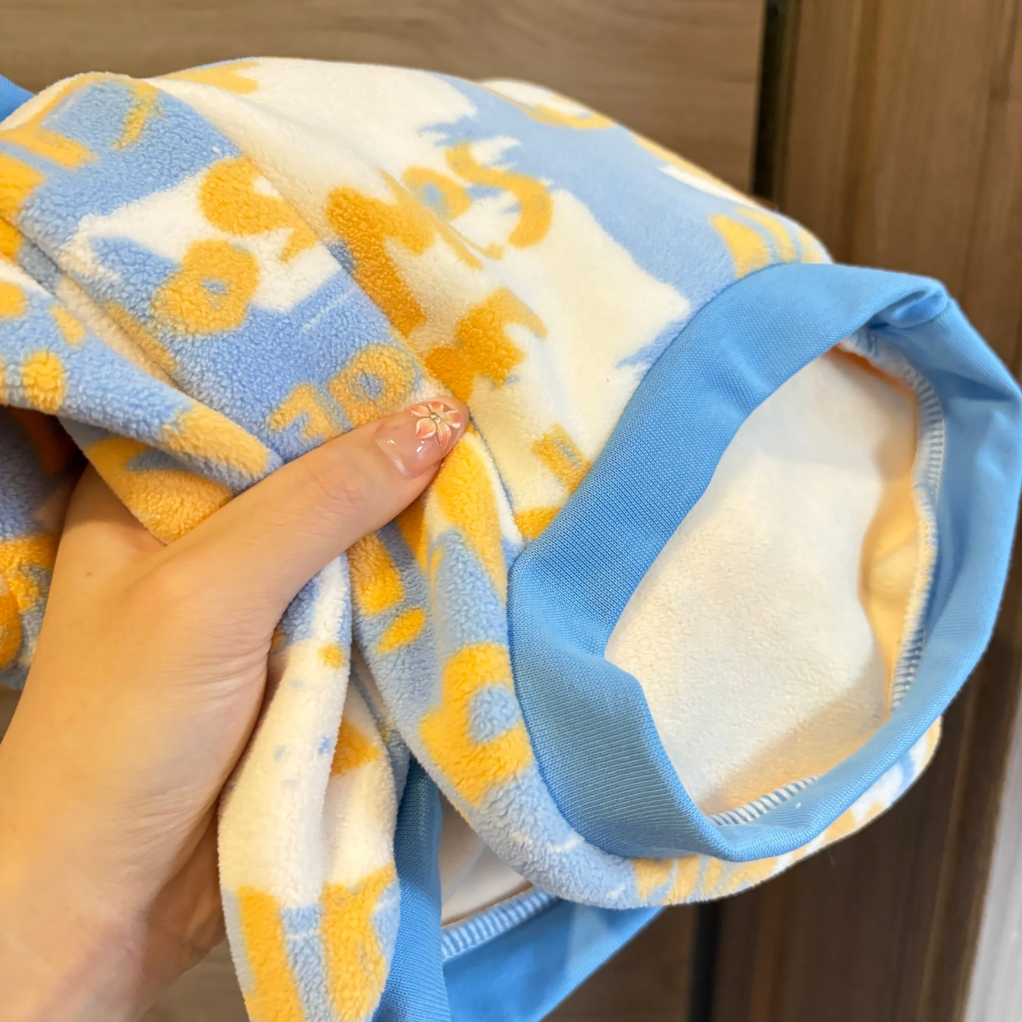 Sudadera suave para gato esfinge – Abrigo azul de manga larga - imagen 2