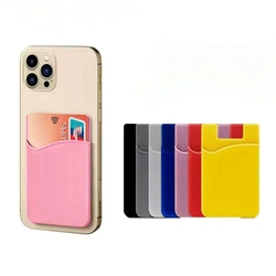 Pegatina de silicona para tarjetas de teléfono, funda adhesiva Universal para tarjetas bancarias/tarjeta de visita/tarjeta de identificación, 1 pieza