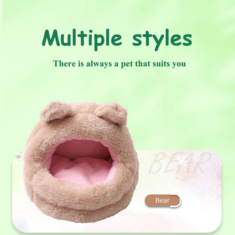 Nido de algodón cálido para mascotas pequeñas, nido de hámster para todo el año, rama de flores, ratón, conejillo de indias, bolsa de miel, planeador, cerdo holandés, suministros para mascotas - imagen 4