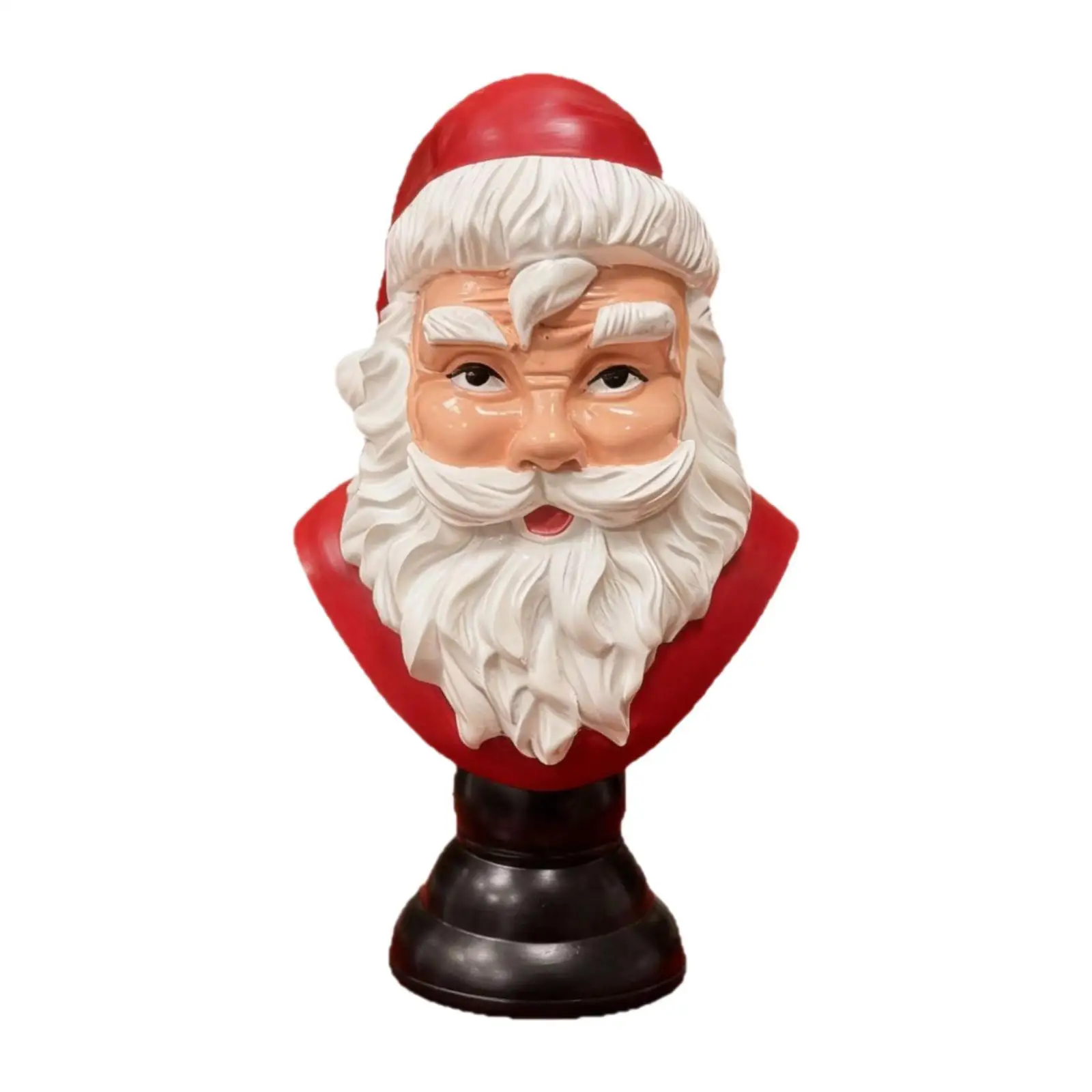 Santa Claus Figurine Resin Half Body Statue Christmas Ornament Holiday Decor for Home Living Room Table Centerpiece Santa Claus Figurine Resin Half Body Statue Christmas Ornament Holiday Decor for Home Living Room Table Centerpiece