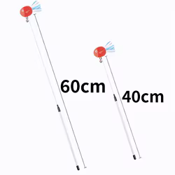 Juguete interactivo de plumas divertido para gatos con resorte y pez