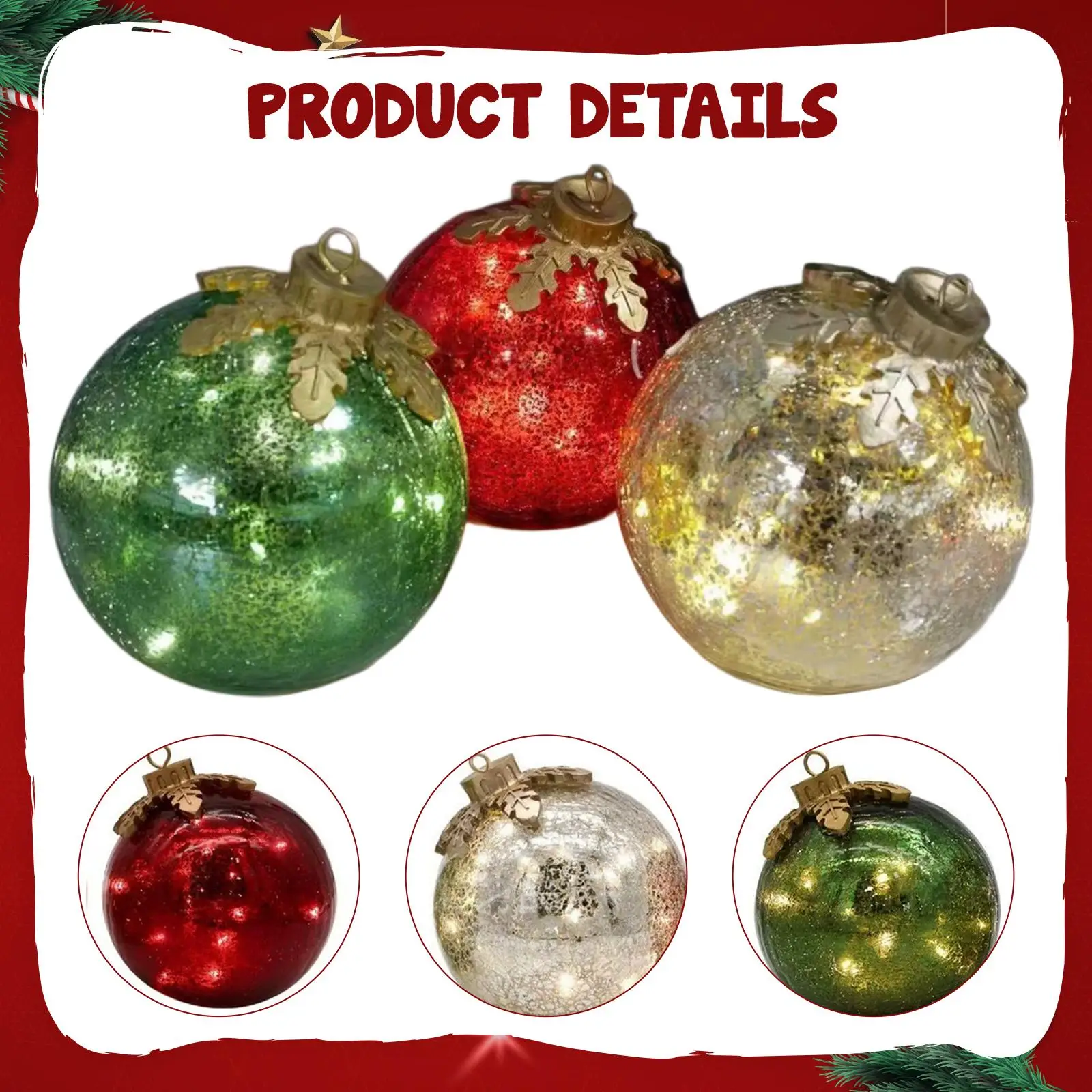 3x Tabletop Christmas Ornaments Christmas Decorations Centerpieces for Farmhouse
