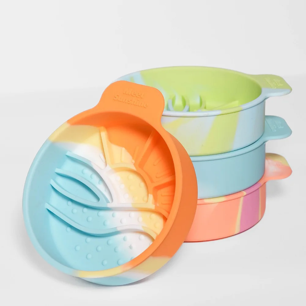 Cuenco de alimentación lenta para gatos, cuenco de comida para mascotas antiasfixia, cuenco interactivo antideslizante para alimentos y agua secos/húmedos,