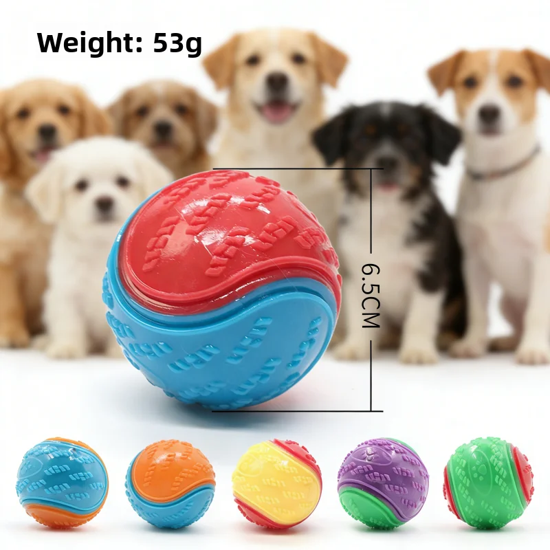 Pelota luminosa de goma con sonido para perros – juguete masticable - imagen 4