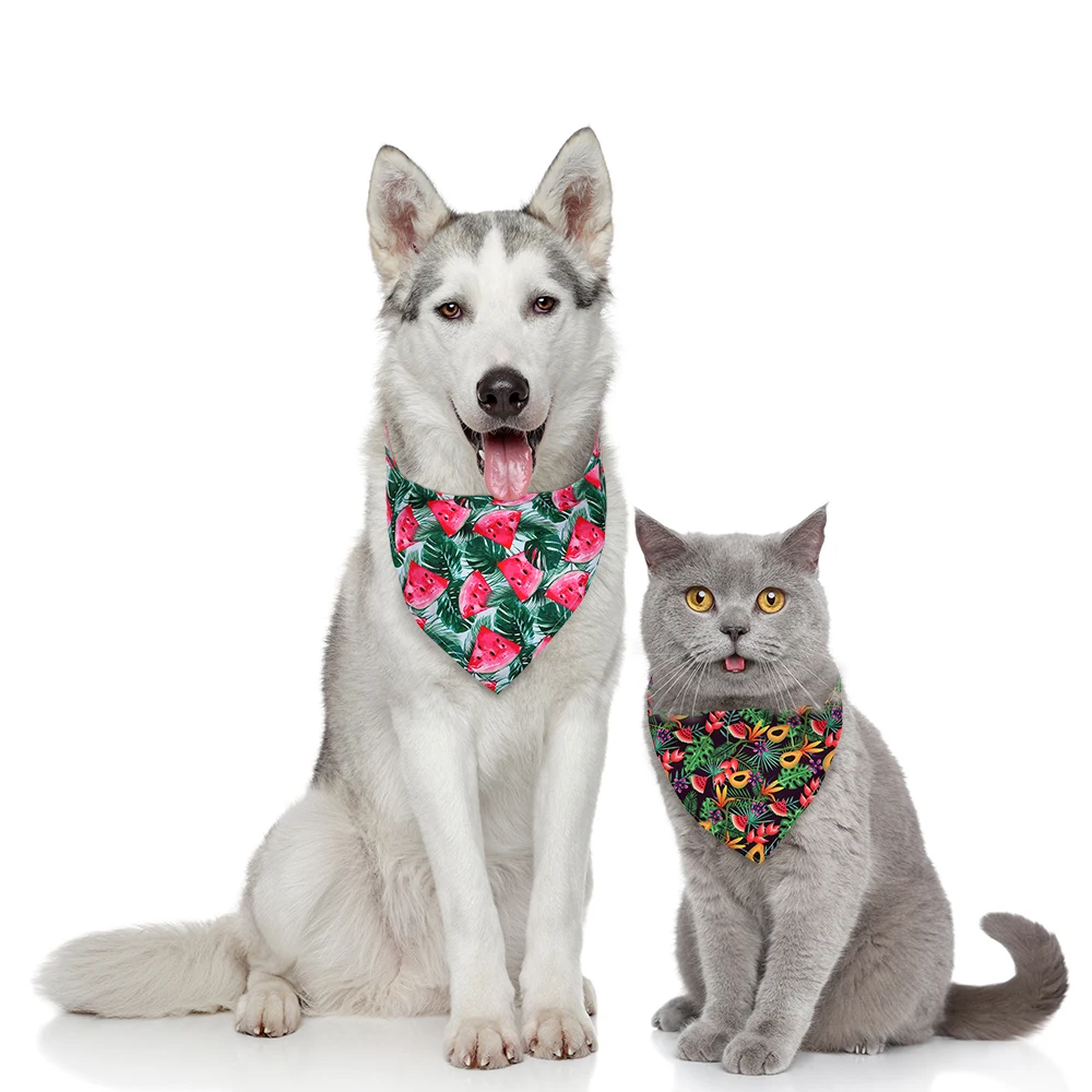 50 Uds Bandana Perro Estilo Fruta Verano Accesorios Bufanda Pañuelos Perros Pequeños Granel Mascotas Suministros - imagen 3