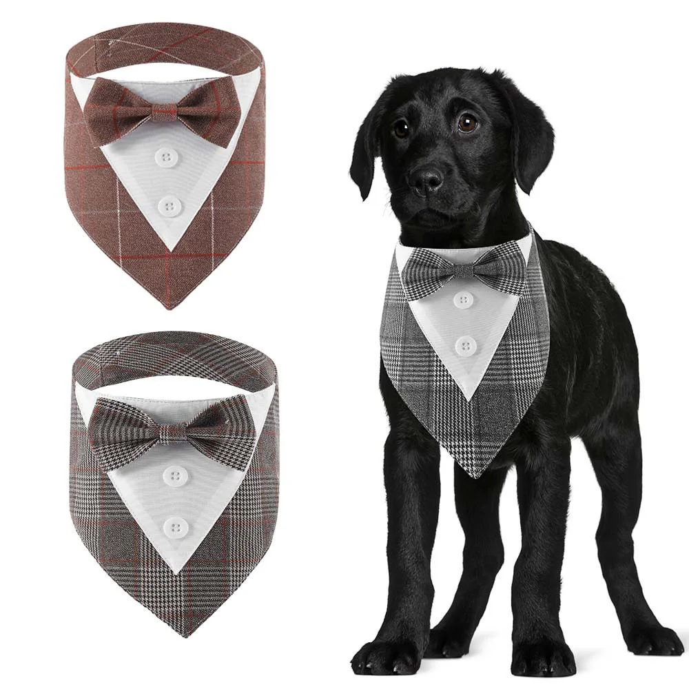 Guapo Caballero Perro Bandana pajarita Accesorio Para Mascotas Perros pequeños, medianos y grandes Golden Retriever Corgi Corbatín Para Perro