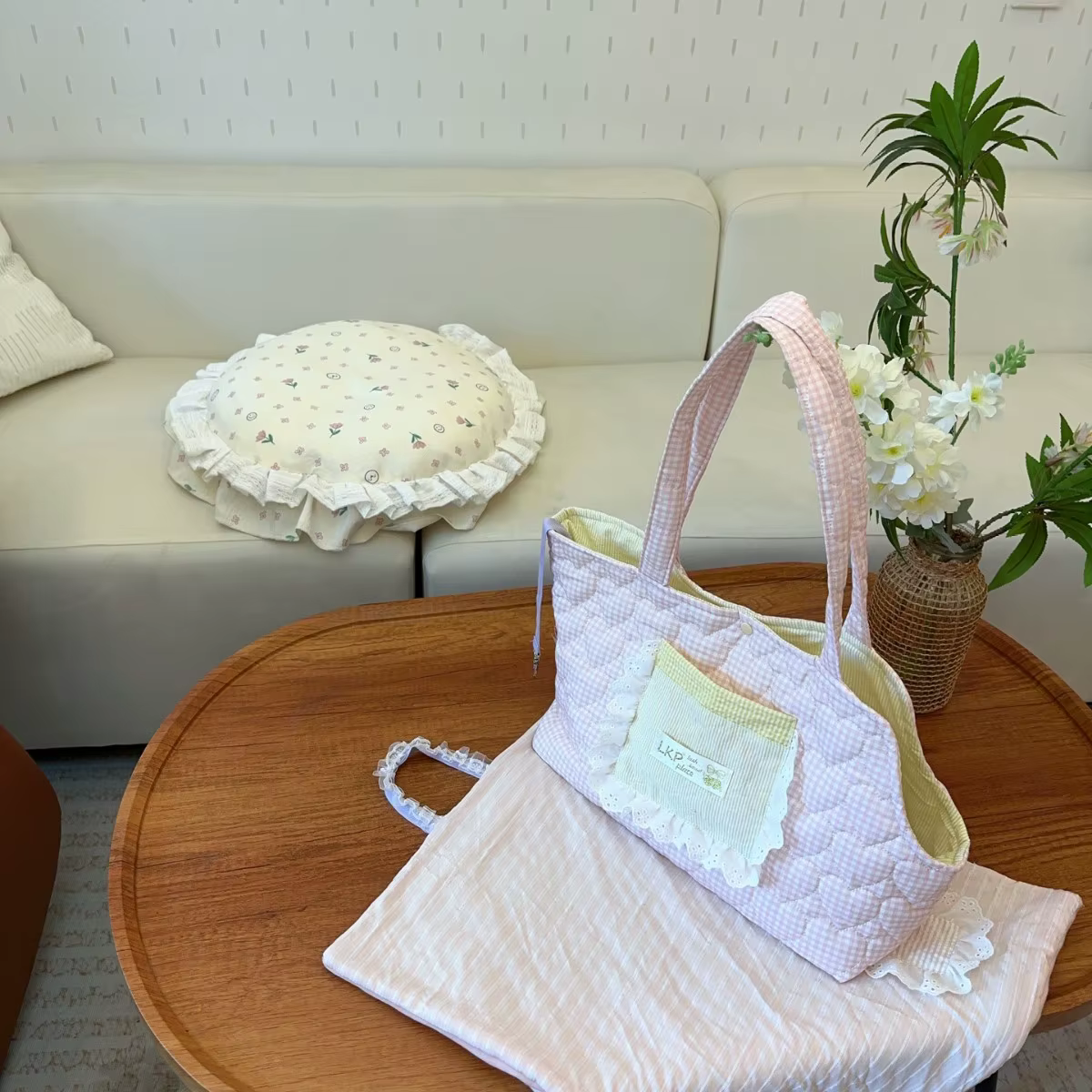 Transportín viaje ligero Princess para gatos y perros pequeños con bolsillo