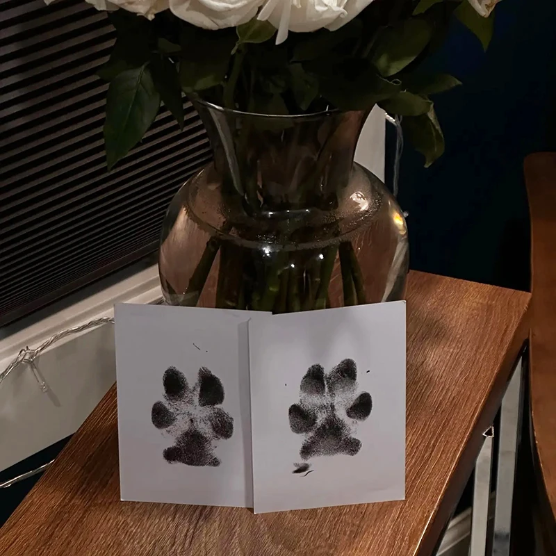 Dog Cat Paw Print Pad Pet Nose Print Footprint Handprint DIY Customized Gift Safe Non-toxic Chihuahua Schnauzer Pug Accessories - imagen 2