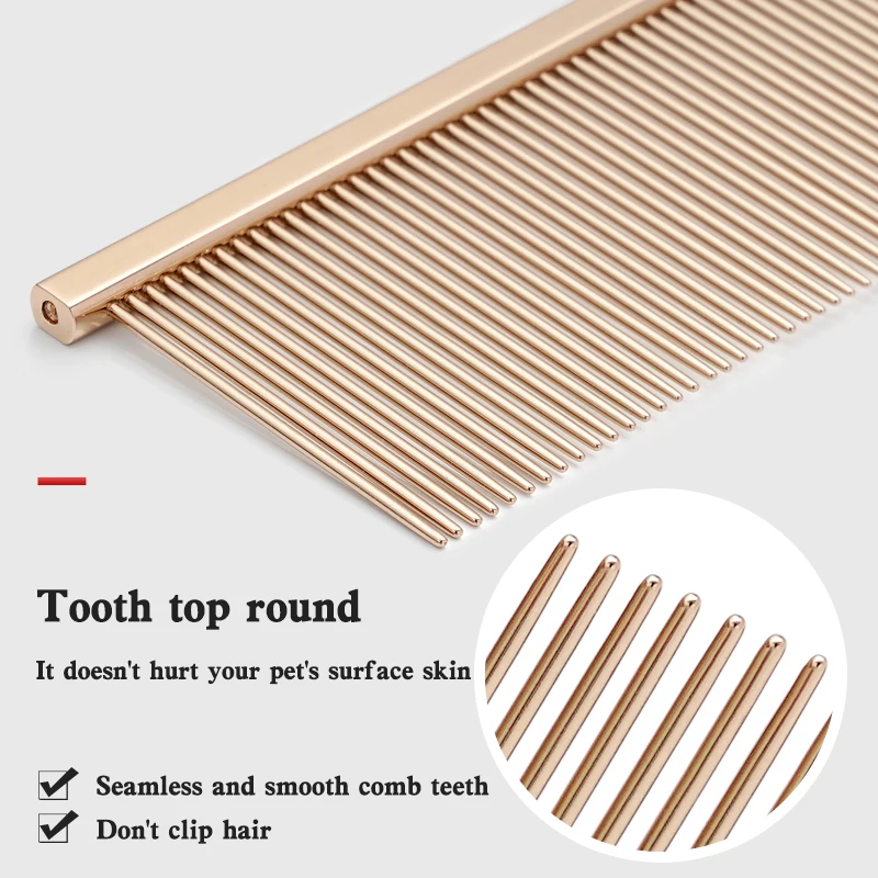 Peine de Piano de aseo para mascotas, peine de línea recta especial, tirador de pelo de caniche de peluche, nudo abierto, selección de pelo de perro - imagen 4
