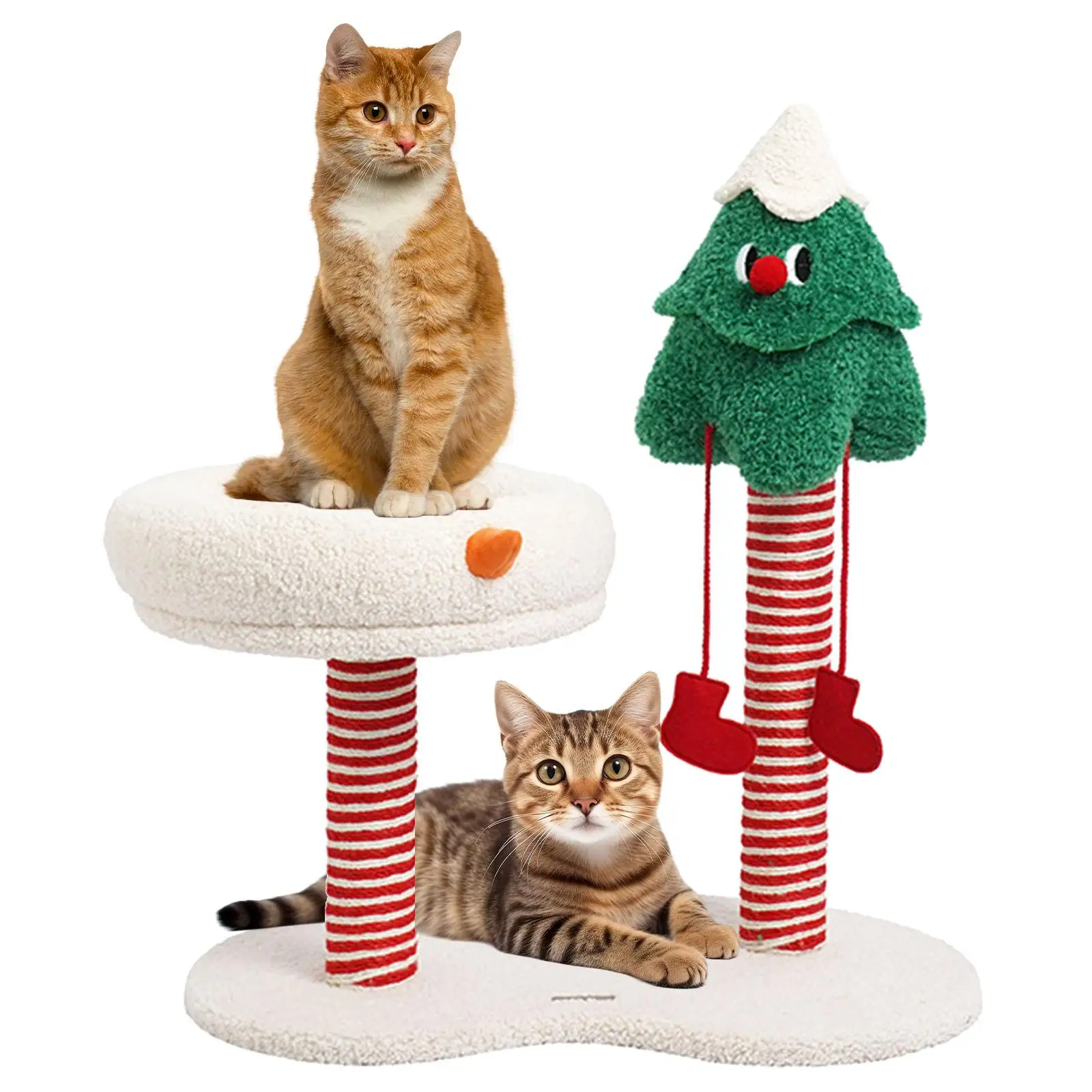 Cat Scratching Post Christmas Theme Cat Climbing Frame for Kittens Jumping