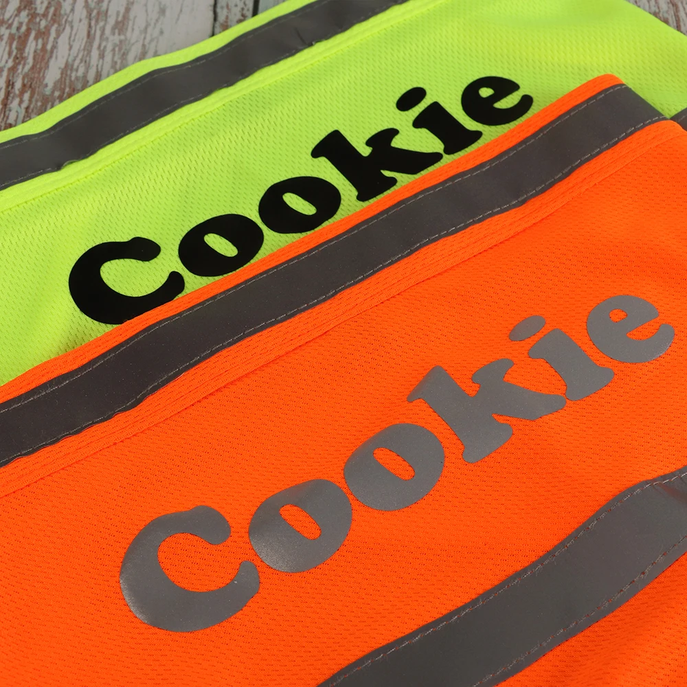 Pañuelo reflectante de seguridad para perros, bufanda personalizada para perros, Collar con estampado gratuito, nombre de mascota para perros pequeños y medianos, accesorios, ropa - imagen 3