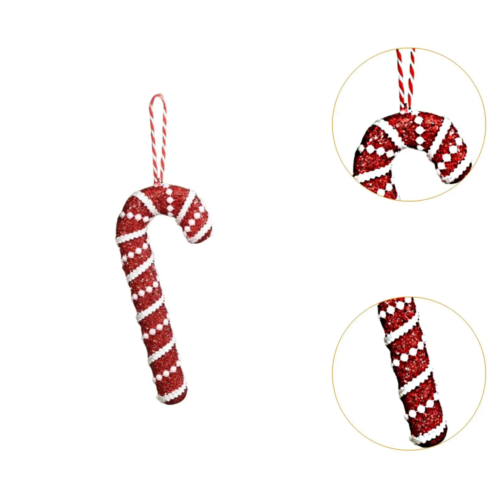 Festive Christmas Candy Cane Decorations Red White Foam Pendant for Home Tree Hanging Ornament 