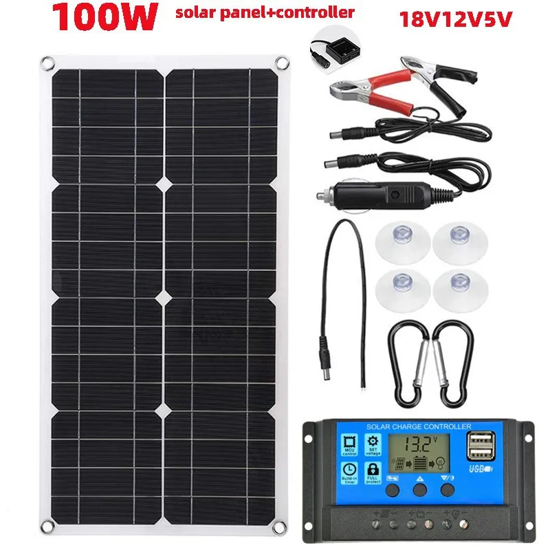 Paneles solares de 100W, controlador de 10/20/30/40/50/60 A, productos solares fotovoltaicos para mascotas de viaje RV - imagen 2