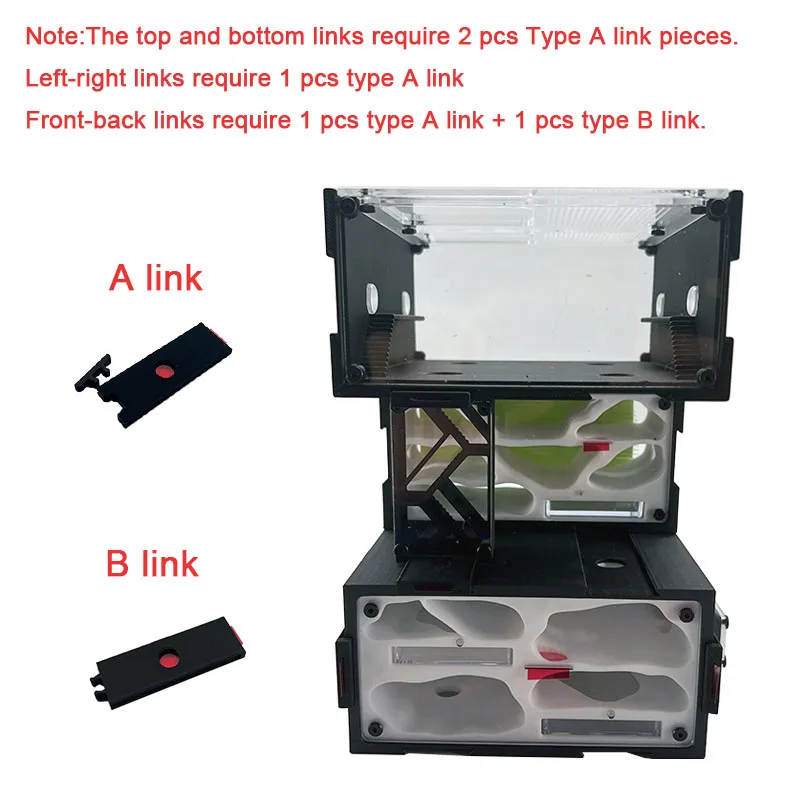 Granja de hormigas con estampado 3D con empalmes ilimitados en cualquier orientación, nido de hormigas con área de caza, taller de hormiguero, casa de hormigas, caja de insectos - imagen 3