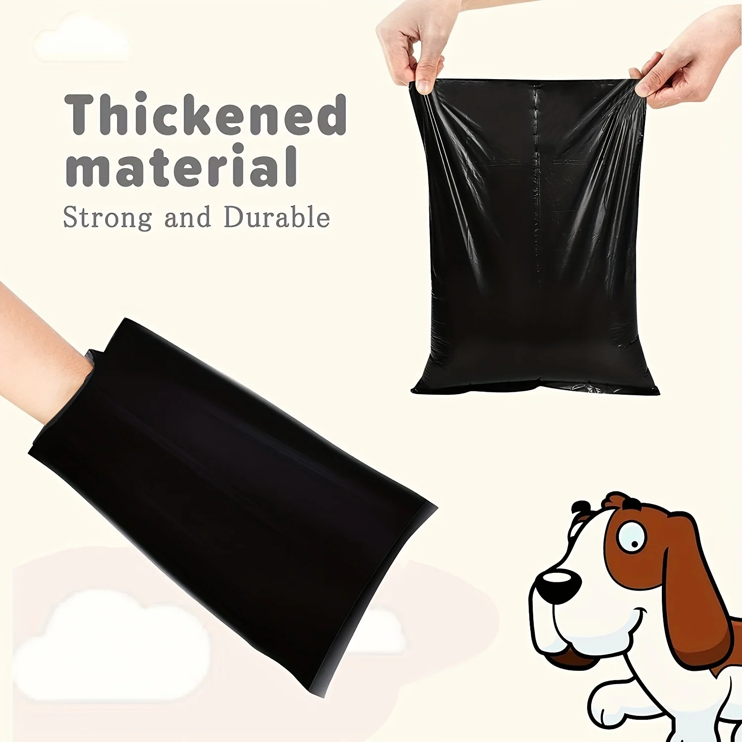 Bolsas para excrementos de perros, bolsas portátiles para restos de mascotas, bolsas de basura duraderas y a prueba de fugas, suministros de limpieza para mascotas, 300/1500 Uds. - imagen 4
