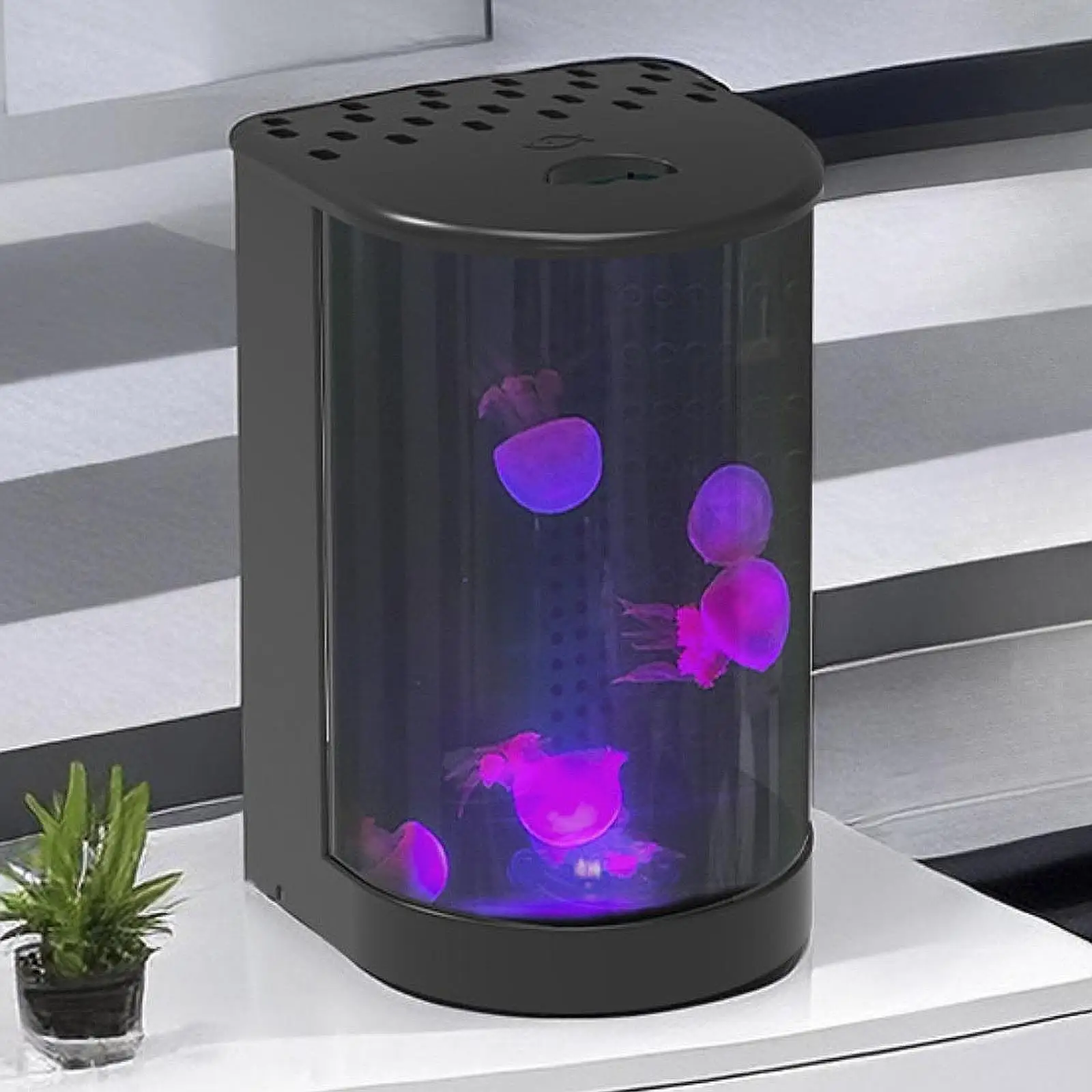 Jellyfish Fish Tank USB Charging Home Decor 16 Color Changing Habitat Cage