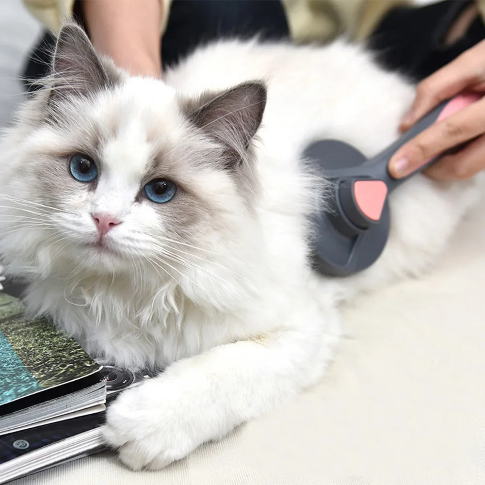 Cepillo removedor de pelo para perros y gatos, aguja para cortar el pelo, suministros de autolimpieza, accesorios - imagen 2