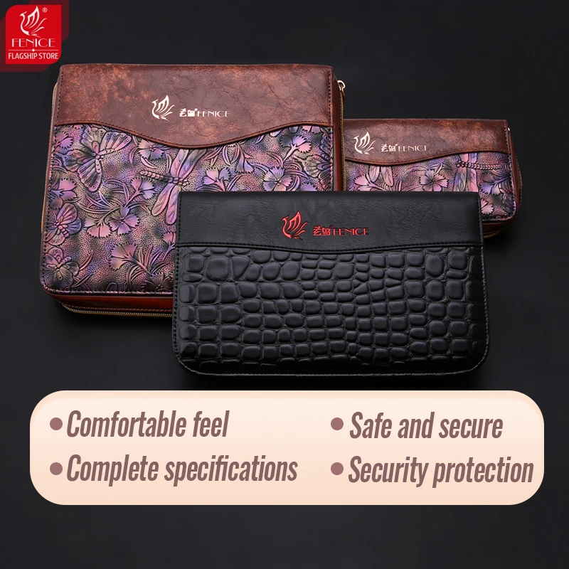 Fenice-estuche de almacenamiento para tijeras de peluquero, salón de belleza PU para bolsa de cuero, estuche portátil para tijeras de corte de pelo, caja de almacenamiento para peluquería - imagen 2