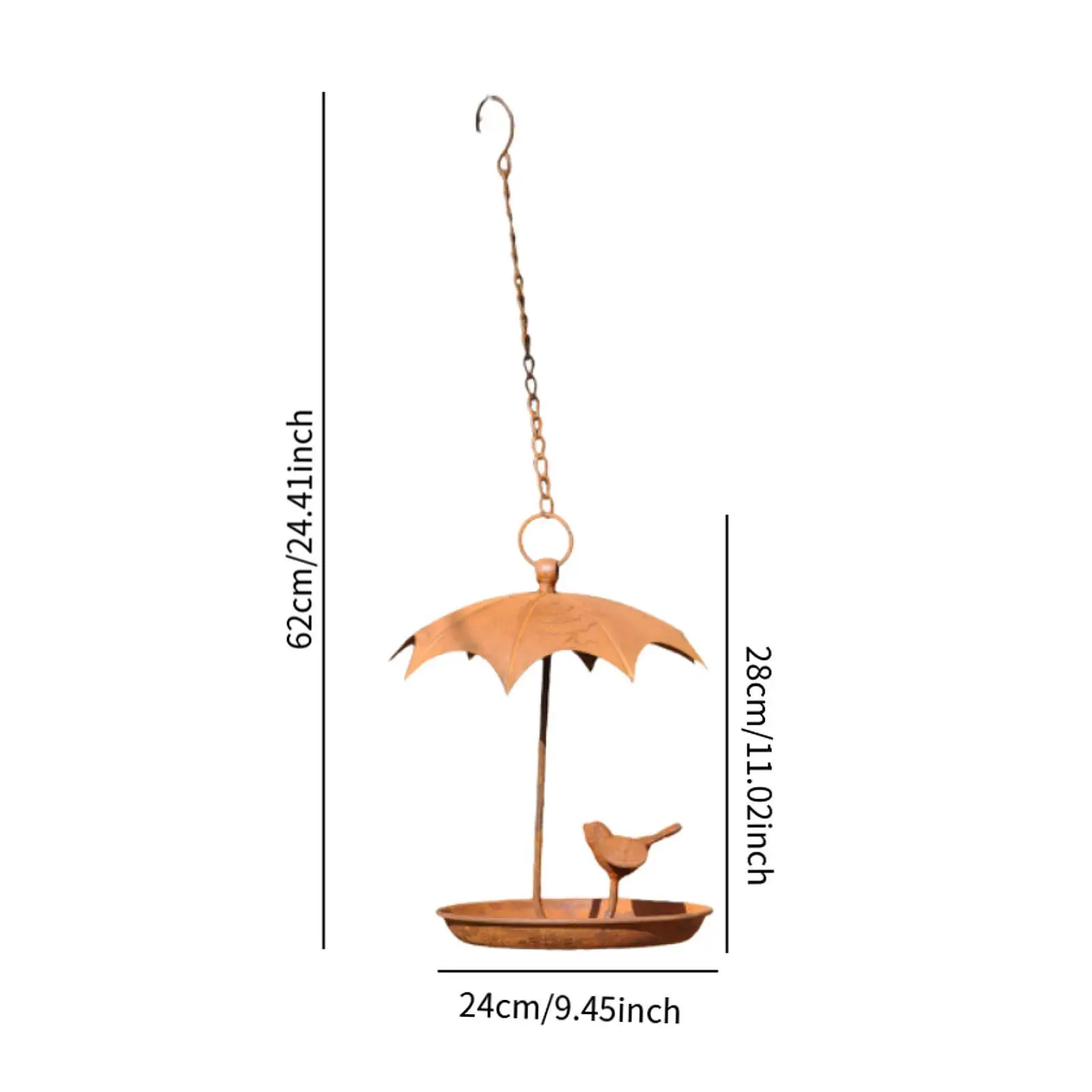 Hanging Bird Feeder Ornament Rustic Retro Design Decorative for Outside Yard Courtyard Outdoor