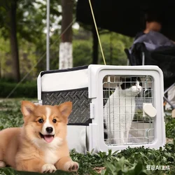 Transportadora plegable giratoria transpirable para gatos y perros