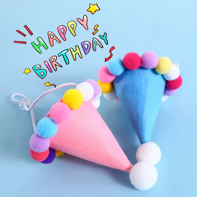 Sombrero de cumpleaños para mascotas, tocado de Navidad, accesorios para el cabello para vacaciones de perros y gatos, suministros para fiestas para mascotas