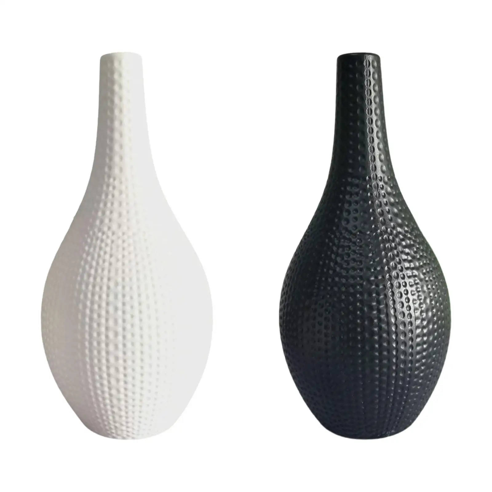 Florero moderno, decoración minimalista, aspecto cerámico de plástico, centro de mesa elegante para mesa de comedor y hogar