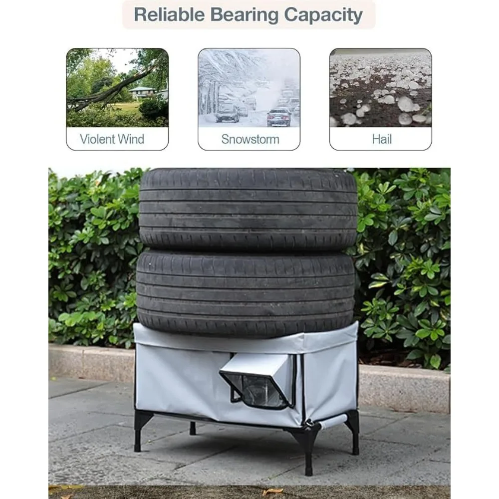 Casa para gatos al aire libre, cama cálida para gatos de invierno, a prueba de viento, a prueba de lluvia, a prueba de arañazos, casas para gatos, calefacción eléctrica, casas de seguridad para perros y gatos - imagen 3