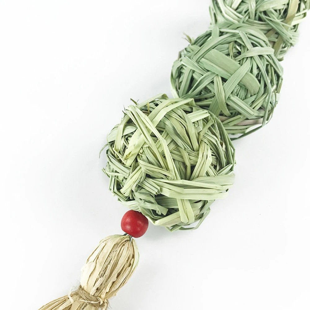 Bola de hierba en jaula de mascota