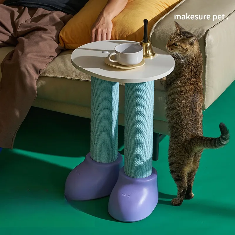 Tablero rascador para gatos, poste para el cuerpo, nido para gatos, marco de escalada, embrague, juguete bonito, suministros para mascotas, muebles de mesa de centro multifuncionales - imagen 3