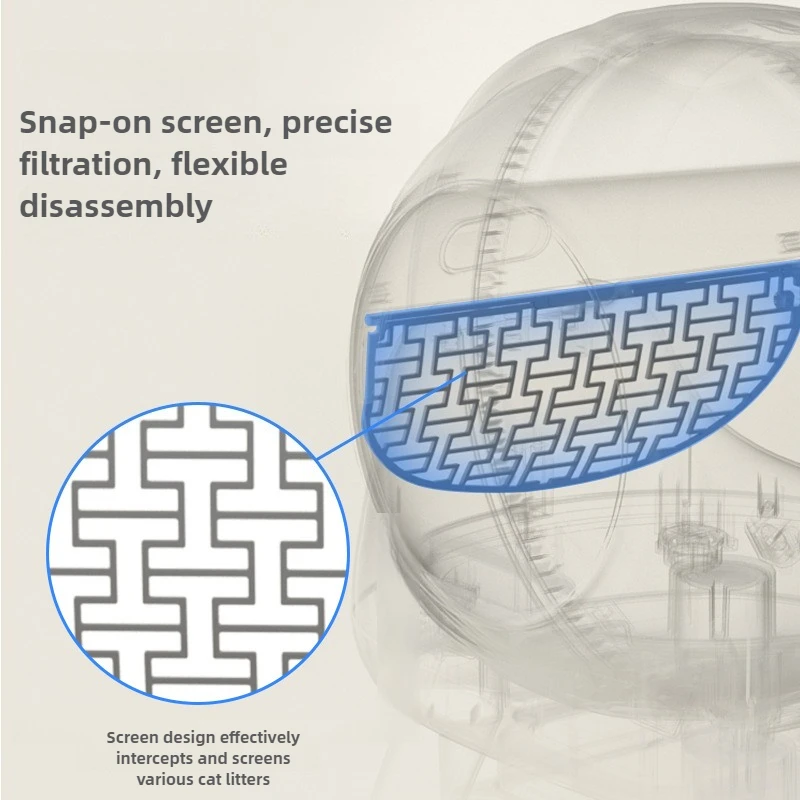 Caja de arena inteligente para gatos, cajas de arena automáticas para mascotas, limpieza de gatos de gran tamaño, caja de arena antisalpicaduras, suministros de productos para el baño para mascotas - imagen 2