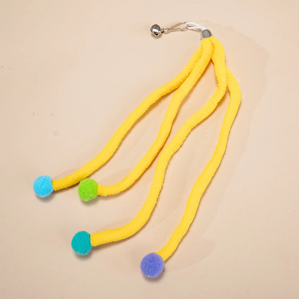 2/3/5 Uds. Tira de tela de felpa juguete para gatos palo de Teaser para cambiar los cabezales juguetes para mascotas accesorios de varita - imagen 5
