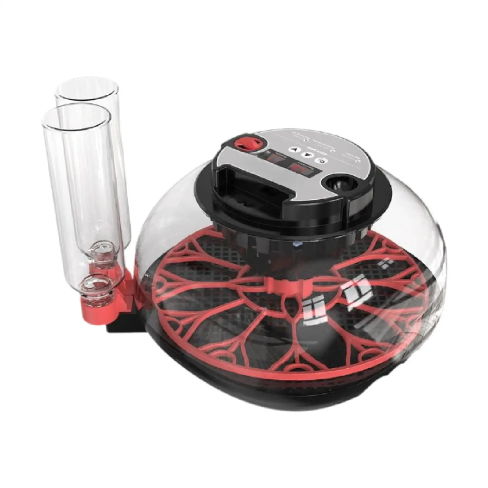 Incubadora de huevos, 7 huevos, cubierta superior transparente, incubadora de paletas para codorniz, pollo, ganso