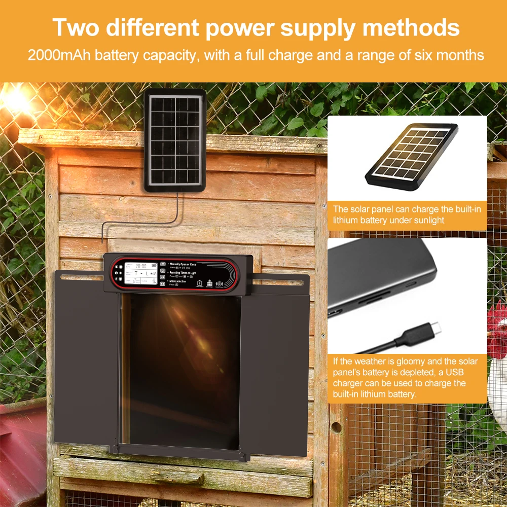 Puerta automática gallinero con temporizador y sensor de luz - imagen 3