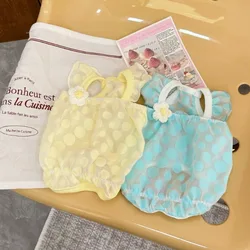 Vestido veraniego con flores para gatos y perros – Chaleco plisado