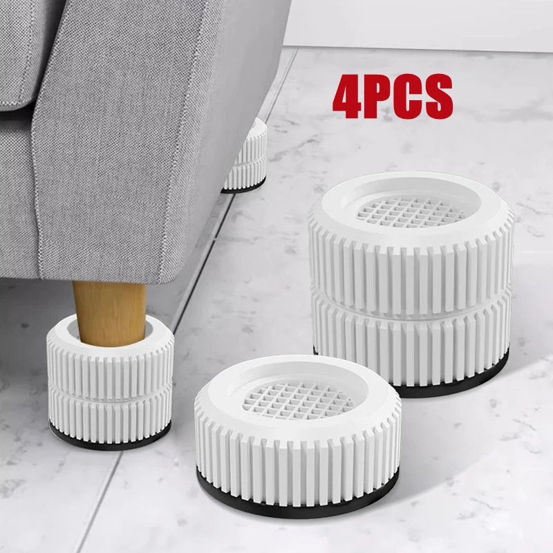 Almohadillas antivibración para pies, impermeables, antideslizantes, silenciosas, soporte para lavadora, amortiguadores, soporte para muebles, 4 Uds.