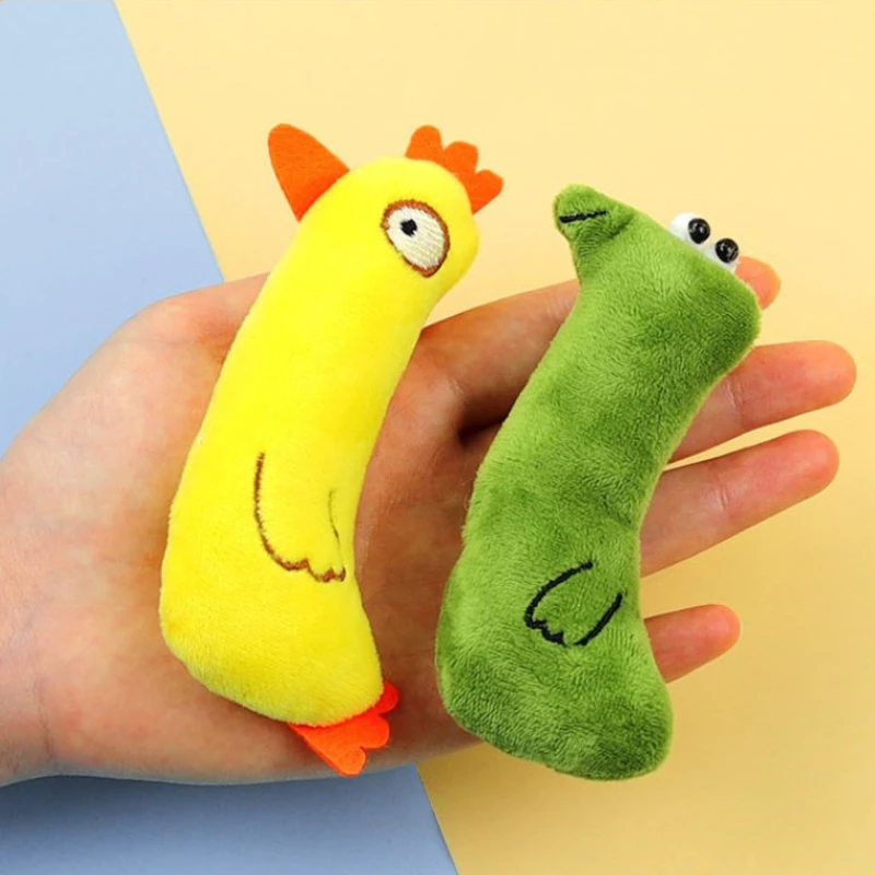 Juguetes de peluche con hierba gatera para gatos, juguetes para masticar dinosaurios con hierba gatera Natural para morder y moler los dientes, juguetes interactivos para gatitos