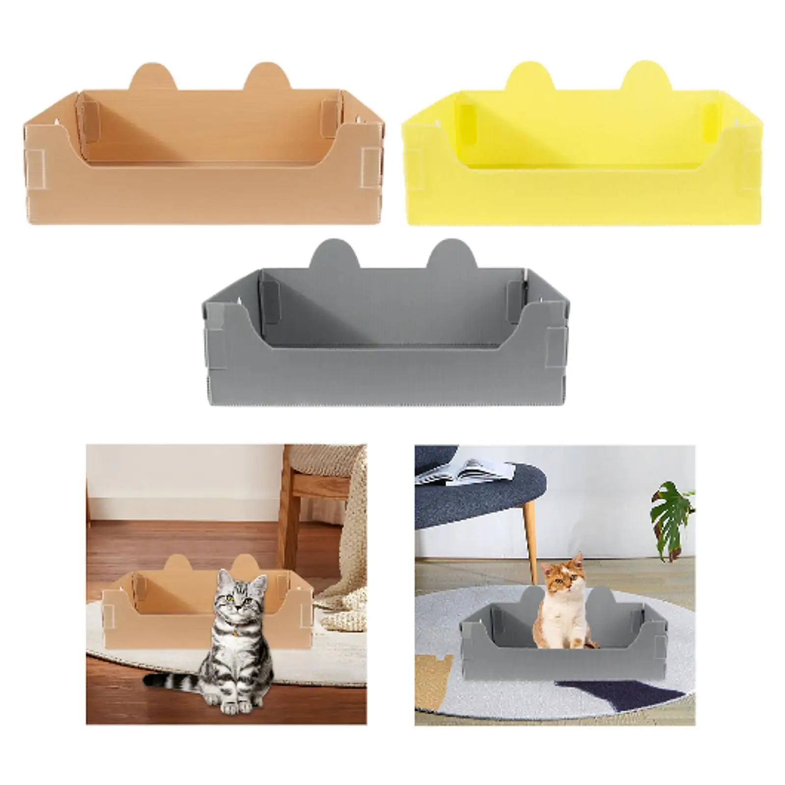 Cat Litter Box Cute Open Cats Litter Box Tray for Small Animals Bunny