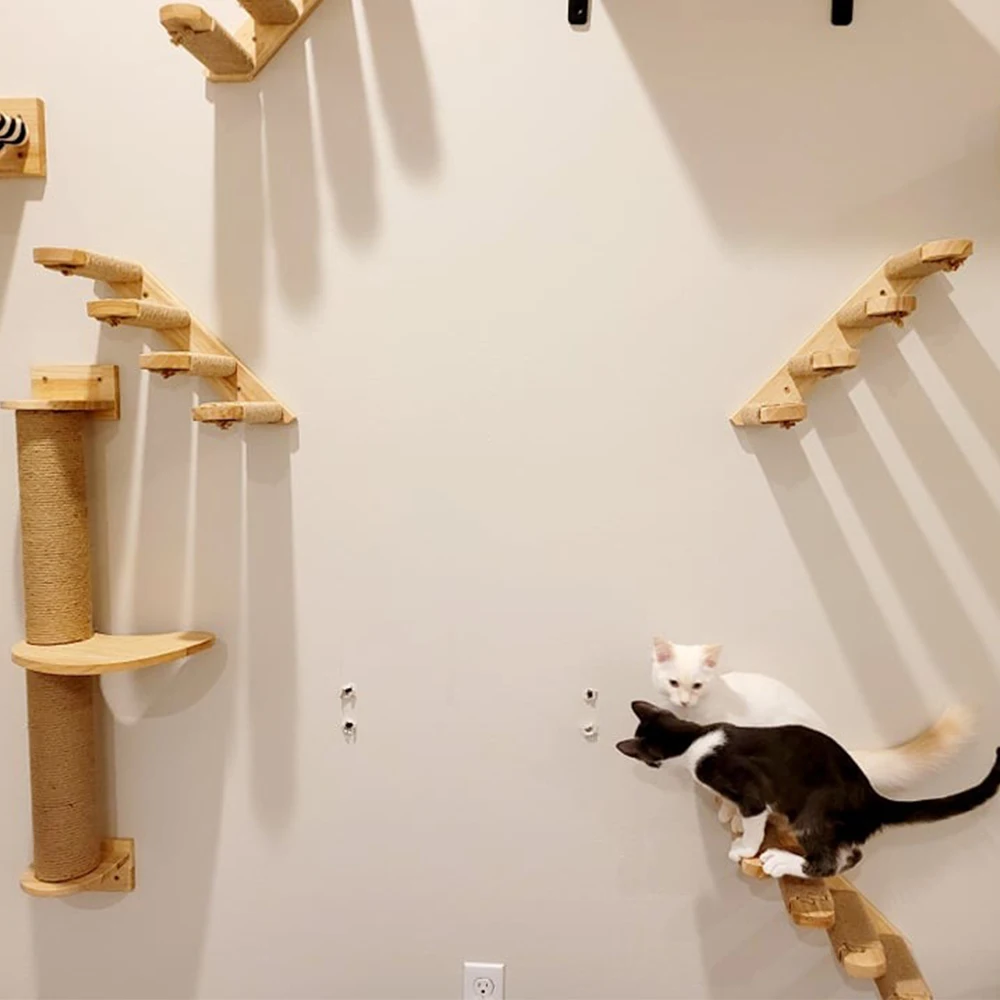 Hamaca de escalada para gatos montada en la pared, postes de rascado para gatos de Sisal, aptos para la mayoría de las actividades para dormir - imagen 4