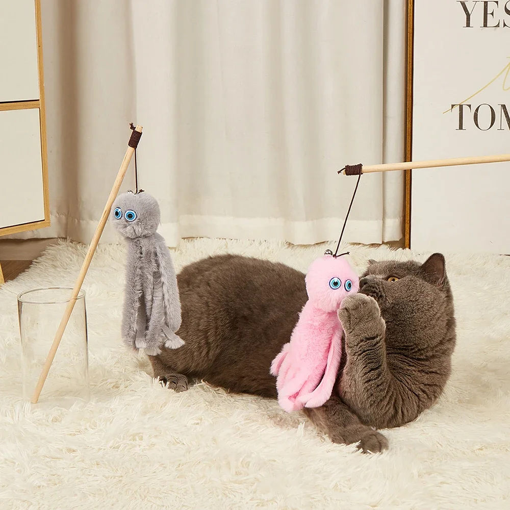 Pulpo de peluche para gatos – Juguete suave interactivo - imagen 4