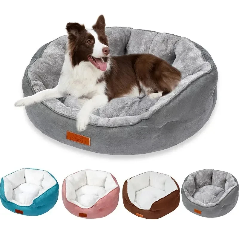 Cama para perros y gatos, estera cálida para invierno, cojín para casa para perros acogedoras para dormir, sofá suave, cestas para gatos, cama para dormir de felpa para mascotas, accesorios para perrera