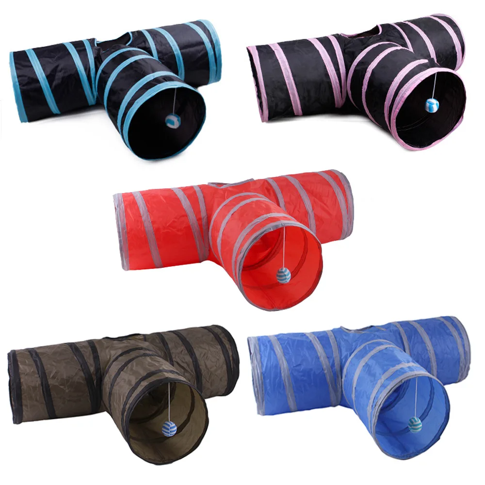 Túnel plegable para gatos, juguete, taladro, agujero para gatear, bolsa de papel con sonido, autoelevación, calmante y evita la casa, nido para gatos - imagen 4
