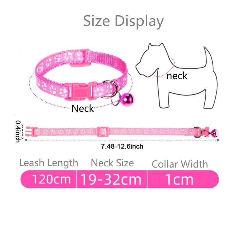 Collar con campana y correa para gato – Set para gatitos - imagen 4