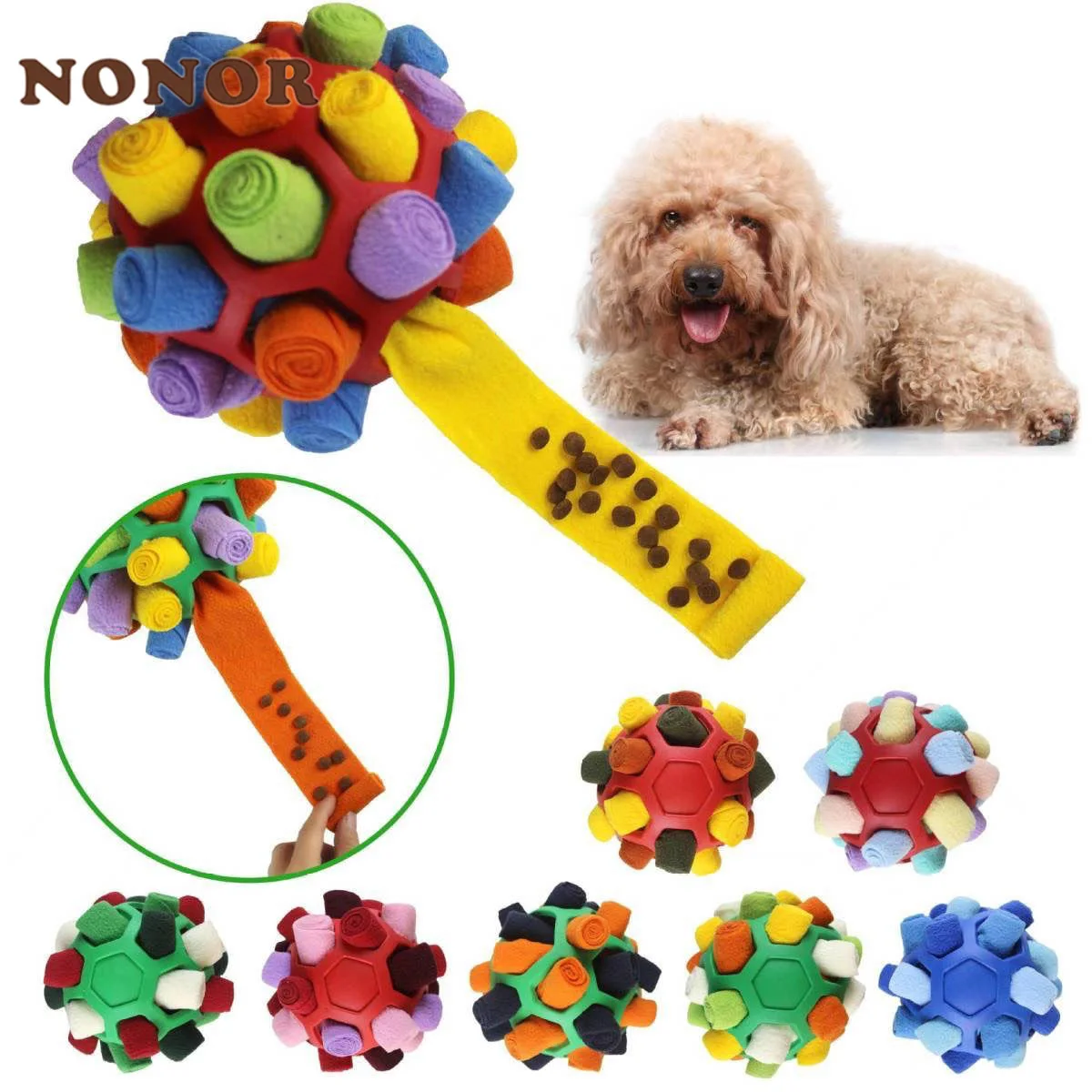 Pelota olfativa para perros – Juguete lento de olfato y limpieza dental