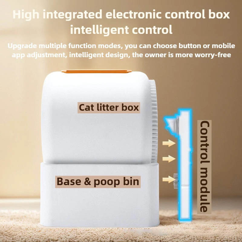 Automatic APP Cat Litter Box Self Cleaning Wifi Closed Cats Litter Box Extra Large Deodorization Kitten Toilet Pet Bedpans - imagen 5
