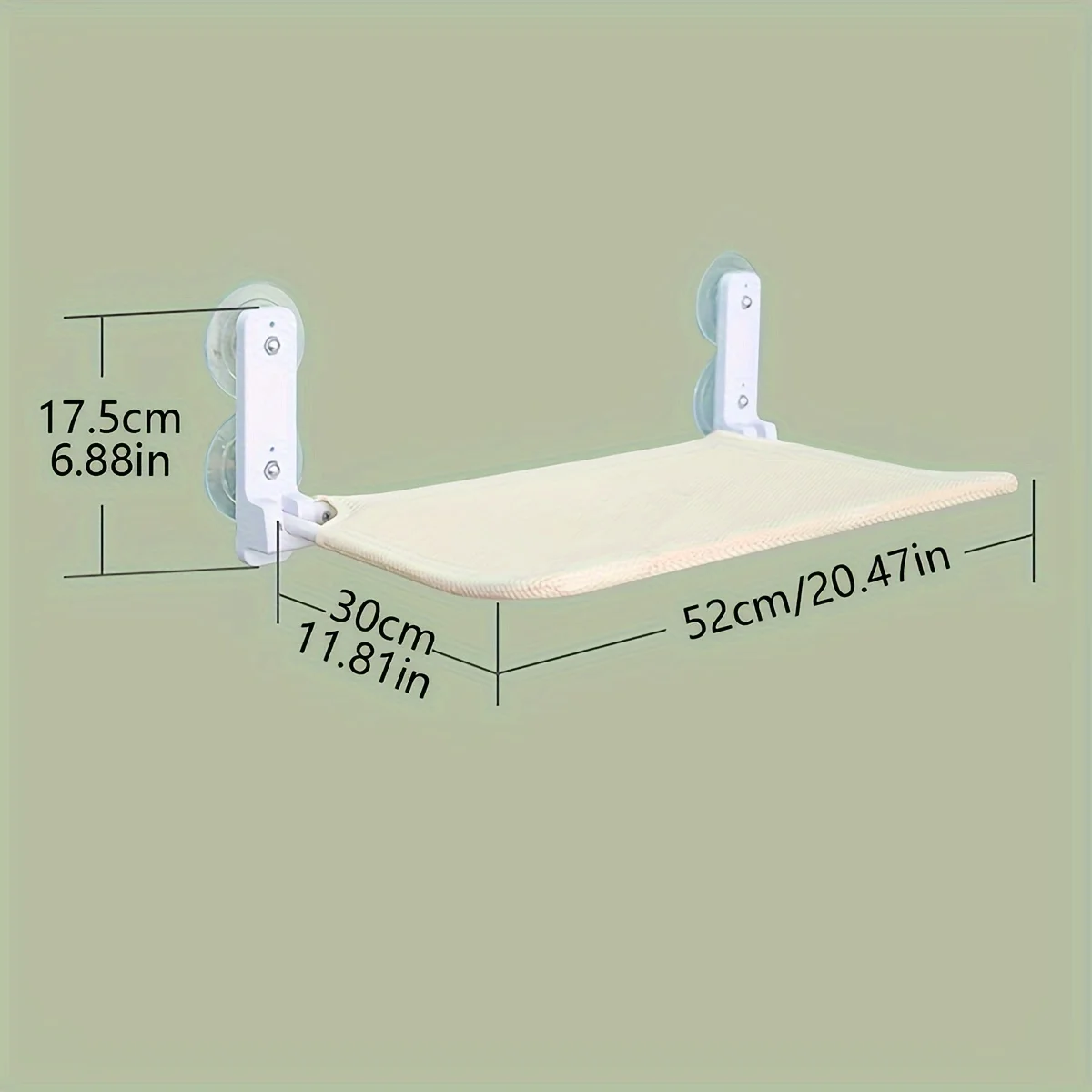 Hamaca acogedora para ventana de gato, hamaca acogedora de poliéster para gatos, cama de percha para ventana para tomar el sol montada en la pared con fuertes ventosas, - imagen 3