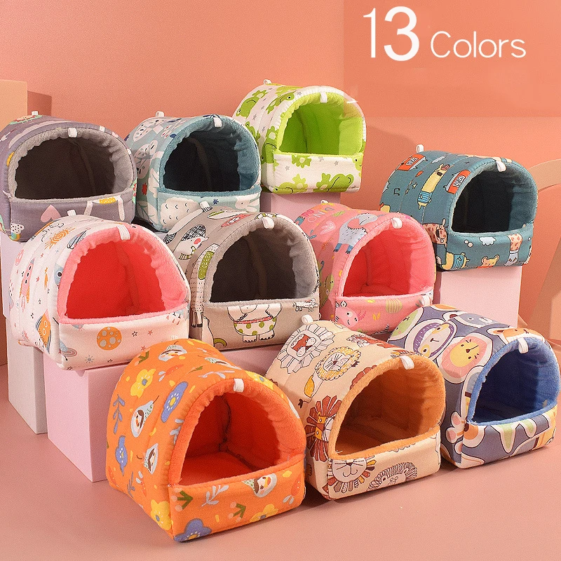 Mini hamaca suave animales nido hurón conejo conejillo indias rata hámster ratones cama juguete cojín cálido casa cueva suministros mascotas - Vista principal de la hamaca