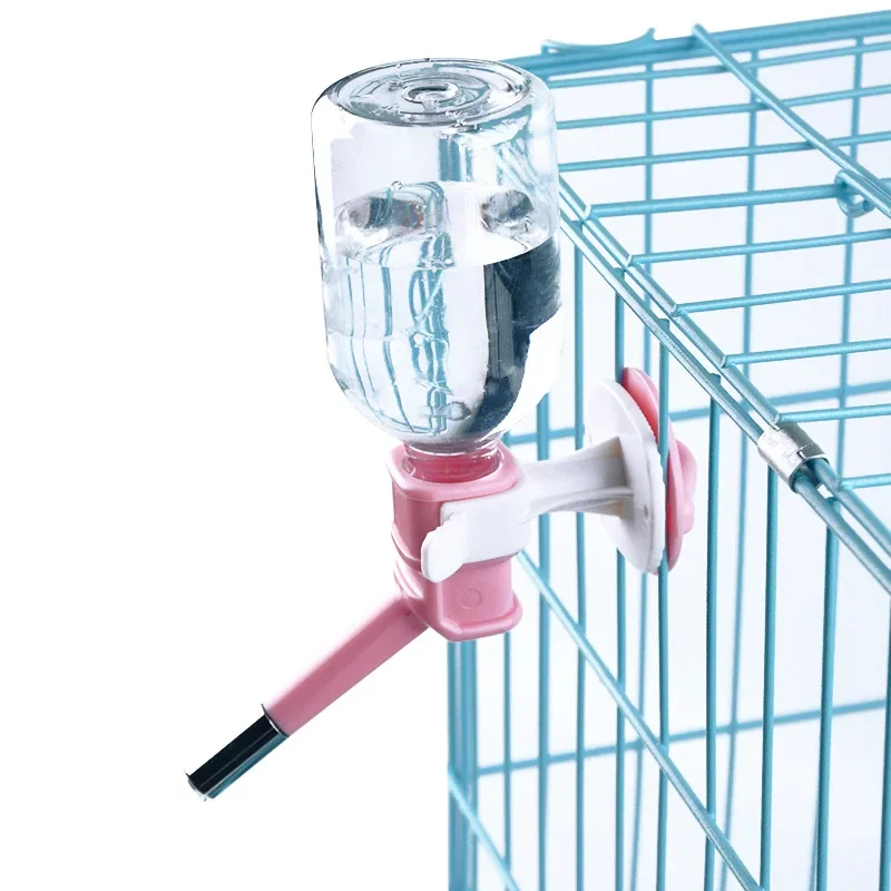 Dispensador de agua para perros y gatos, botella colgante, hervidor de agua para bebidas montado en la pared, taza de alimentación con cabezal de acero inoxidable, suministros para mascotas - imagen 2
