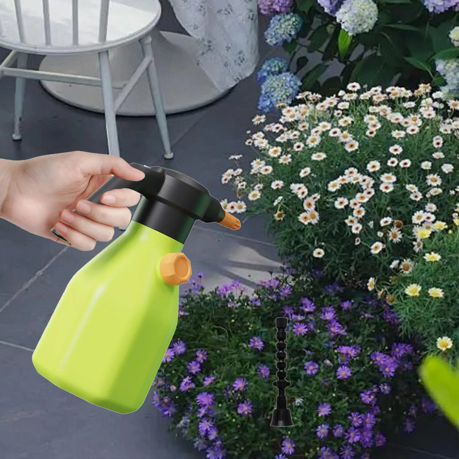 Electric Sprayer 2L Portable Multifunctional Convenient Water Inlet Water Sprayer Bottle Garden Sprayer for Gardening Cleaning